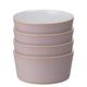 Denby - Impression Pink Straight Rice Bowls Set of 4 - Dishwasher Microwave Safe Modern Crockery - Ceramic Stoneware Tableware