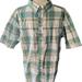 Columbia Shirts | Columbia Button Down Shirt Mens Large Short Sleeve Teal Plaid Regular Fit Casual | Color: Blue/White | Size: L