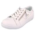 Padders Ladies Casual Soft Leather Trainers Arora - White Leather - UK Size 6.5 2E - EU Size 40