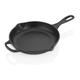 Le Creuset Signature Enamelled Cast Iron Skillet Frying Pan With Helper Handle and Two Pouring Lips, 23 cm, Matte Black, 20182230000422