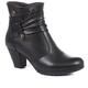 Pavers Ladies Leather Ankle Boots - Black Size 5 UK