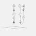 Coach Jewelry | Coach Signature Crystal Chain Earrings, Silver Nwt | Color: Silver | Size: Os