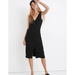 Madewell Dresses | Madewell Organic Cotton Ribbed Button-Down Tank Midi Dress Black Xxs | Color: Black | Size: Xxs