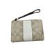 Coach Bags | Coach Signature Canvas Logo Light Khaki Tan Beige Wristlet Clutch Nwt | Color: Tan | Size: Os