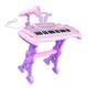 Vaguelly 1pc Electronic Organ Toys Electronic Piano Toys Piano for Simulation Piano with Organ with Microphone Child Pink Music Stool