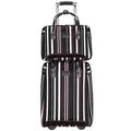 NESPIQ Business Travel Luggage Oxford Cloth Luggage Wear Resistant Code Lock Luggage Suitcase Stripe 2-Piece Trolley Case Light Suitcase (Color : C, Size : 2 Piece)