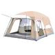 Camping Tent Tent Outdoor Camping Tent Multi-person Camping Two-room And One-living Tent Light-shading And Rain-proof Tent Tent (Color : Green, Size : C)