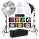 2pack Softbox Continuous Lighting Kit for Camera Photo Video Photography Studio Light with 28'' x 28''Octagon Softbox and Dimmable Super Bright Light Bulb/Nylon Color Screen/Light Stand/Carrying Bag