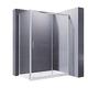 ELEGANT 1600 x 700mm Sliding Shower Enclosure 8mm Easy Clean Glass Shower Cubicle Door with Shower Tray + Side Panel