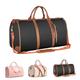 Lucshy Travel Bag, Travelher Foldable Clothing Bag, Garment Duffle Bags for Travel, Foldable Clothing Bag, Folding Travel Bag, 2 in 1 Garment Duffel Bag, Convertible Garment Bag Duffel (Black)