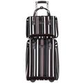 NESPIQ Business Travel Luggage Oxford Cloth Luggage Wear Resistant Code Lock Luggage Suitcase Stripe 2-Piece Trolley Case Light Suitcase (Color : D, Size : 2 Piece)