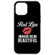 Hülle für iPhone 14 Pro Max Lippenstift Rot Beauty Kosmetik Lippen Make Up