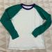 J. Crew Shirts & Tops | J Crew Kids Colorblock Baseball Raglan Tee Shirt Green White | Color: Green/White | Size: Lb