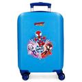 Joumma Marvel Power of 3 Cabin Suitcase Blue 33 x 50 x 20 cm Hard ABS Combination Lock Side 28.4L 2 kg 4 Double Wheels Luggage Hand Luggage, Blue, Cabin Suitcase