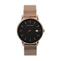 Ethan Eliot Classic Minimalist Women's Watch, Newbury 36mm Rose Gold Watch for Women with Date, Stainless Steel Rose Gold Case, Black Face & Stainless Steel Rose Gold Band, 5ATM Watches (EE36-RB14RM)