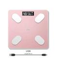 Weighing scale Bathroom Scale, USB Charging Scientific Smart, Smart Household Electronic Digital Body Fat Weighing Scale Max 180kg, Black