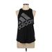 Adidas Active Tank Top: Black Color Block Activewear - Women's Size Large