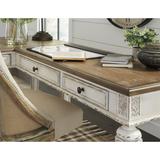 Signature Design by Ashley Realyn White/Brown Home Office Desk Return