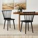 Gymax 4 PCS Dining Chair Windsor High Spindle Back Wood Kitchen Chairs