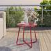 Patio Side Tables for Outside, Small End Table Accent Table Metal Round for Deck Garden Porch Balcony Yard Lawn