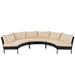 3 Piece Curved Outdoor Set,All Weather Sectional Sofa with Cushions - 119.3''x59.4''x17.7''