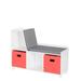 RiverRidge Kids 4-cubby Storage Bench with Optional Bins