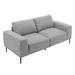 Mid-Century Modern Upholstered Accent Loveseat for Living Room Light Grey