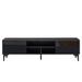 Modern TV stand with LED Remote Control Lights,UV Bloom Drawer Panel and Ferrous Legs