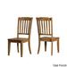 Eleanor Oak Farmhouse Trestle Base 5-Piece Dining Set - Slat Back by iNSPIRE Q Classic