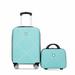 20" Carry On Luggage & 14" Mini Cosmetic Cases Luggage Set ABS Lightweight Suitcase with Spinner Wheels-Light Blue