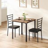 Dining Table for 2, Small Table and Chairs Set of 2, Dinette Set for 2, Square Dinner Table Set