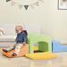 Playset for Toddlers,Safe Single-Tunnel Foam Climber,Lightweight Indoor Active Play Structure with Slide Stairs,Ramp for Toddler