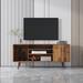 TV Stand with Storage and Open Shelves - High Quality Particle Board Cabinet, with 1 storage and 2 shelves Cabinet