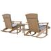 Adjustable Outdoor Wicker Double Rocking Chair with Coffee Table, Suitable for Backyard, Garden, Poolside