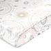 Sweet Jojo Designs Blush Pink Gold Star and Moon Girl Satin Fitted Crib Sheet - Grey Celestial Sky Stars Gray Shabby Chic