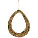 15.5" Brown Vine Twig Green Moss Egg-Shaped Artificial Spring Wreath