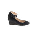 Nine West Wedges: Black Print Shoes - Women's Size 5 - Round Toe