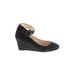 Nine West Wedges: Black Print Shoes - Women's Size 5 - Round Toe