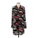 H&M Casual Dress - Shirtdress: Black Print Dresses - Women's Size 4