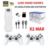 X2 max Videospiel Stick 64g 128g 40000 Spiele 4k HD Retro Videospiel konsole Wireless Controller M8