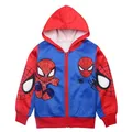 Marvel Spiderman Children Boys Hooded Sweatshirts Clothes For Kids Baby Boy Spiderman Jacket Coats