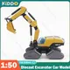 HUINA 1:50 Diecast Excavator 1703 Car Model Alloy Simulation Pump Truck Toy Wheel Loader Vehicle