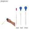 Dropper Pipette Glass Scale Line Lab Dropper Measuring Dropping Pipet Red Blue Rubber Head Pipettes