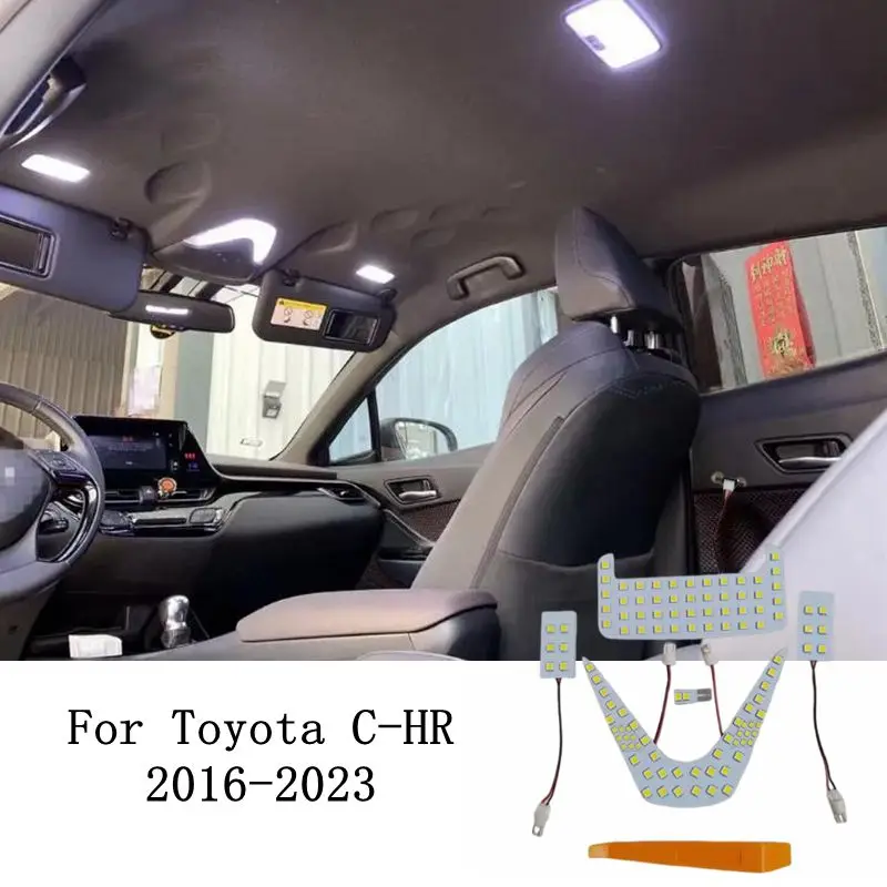 Für Toyota C-HR CHR LED Innen Lesen Lichter Weiß LED Dach Licht 102 Leds 6000 K Innen Signal Lampe Aufkleber