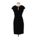 Tory Burch Casual Dress - Sheath: Black Solid Dresses - Women's Size 2