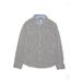 Wonder Nation Long Sleeve Button Down Shirt: Gray Grid Tops - Kids Boy's Size 18