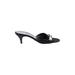 Bally Heels: Slip-on Kitten Heel Cocktail Black Print Shoes - Women's Size 9 - Open Toe