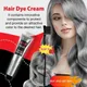 100ml Gray Color Hair Dye Cream Unisex Smoky Gray Punk Style Light Grey Silver Disposable Hair Dye