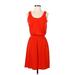Lilla P Casual Dress - DropWaist: Red Solid Dresses - Women's Size Small