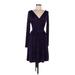 Moda International Casual Dress - Wrap: Purple Animal Print Dresses - Women's Size Medium